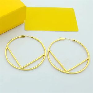 oorbel ontwerper voor vrouw groothandel sieraden gouden cirkel grote hoepel huggie oorbellen Vergulde letterontwerpers Roestvrijstalen ronde luxe oorbellen