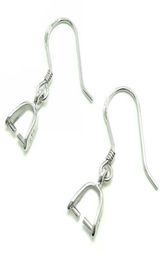 Boucle d'oreille Trouver des épingles bails 925 ébauches de boucles d'oreilles en argent sterling avec bails bricolage boucle d'oreille convertisseur fils d'oreille français 18mm 20mm CF013 5p9245099