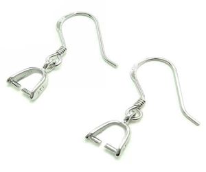 Earring Finding Pins Bails 925 Sterling Silver Earring Spaties met borgtocht Diy Earring Converter Franse oor draden 18 mm CF013 5P9953188