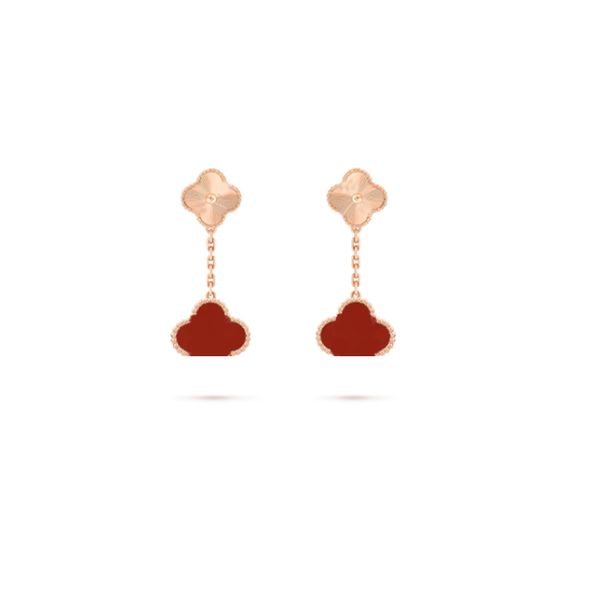 boucle d'oreille trèfle à quatre feuilles boucle d'oreille mode dangle boucles d'oreilles costume designer pour femme agate nacre boucle d'oreille Saint Valentin mères cadeau lustre costume