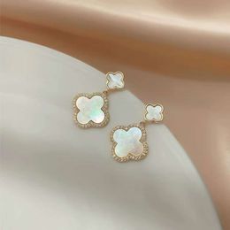 Boucle d'oreille Boucles d'oreilles Stud Designer Bijoux Clover Studs Bijoux Mode féminine Boucles d'oreilles en acier titane Boucles d'oreilles de créateur non décolorées et hypoallergéniques pour femme