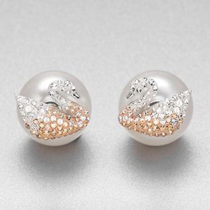Boucle d'oreille Swarovski Designer Femmes de qualité originale Charme de mode de luxe Roucles d'oreilles de perle