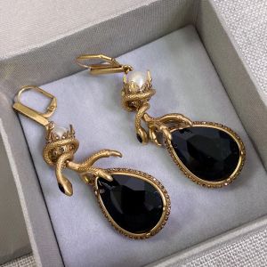 Oorbellen 2022 Merk luxe vintage gouden kleur slang hangende oorbellen mode decadente esthetiek gothic sieraden voor vrouwelijke accessoires