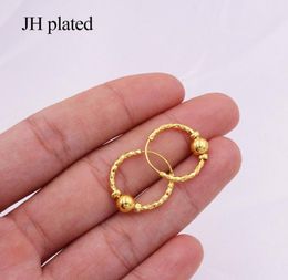 Boucles d'oreilles 24k couleur or rond boucles d'oreilles pour les femmes bijoux bijoux de mariage africain cadeaux arabie cerceaux en boucles d'oreilles en piqûres 7964435