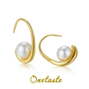 Boucles d'oreilles 925 Boucles d'oreilles de coque en or sterling en argent or sterling