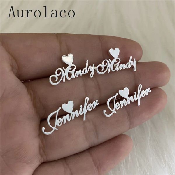 Boucles d'oreilles Aurolaco Fashion Trend personnalité Nom des boucles d'oreilles personnalisées Gifles de boucles d'oreilles personnalisées pour les meilleures amies des filles