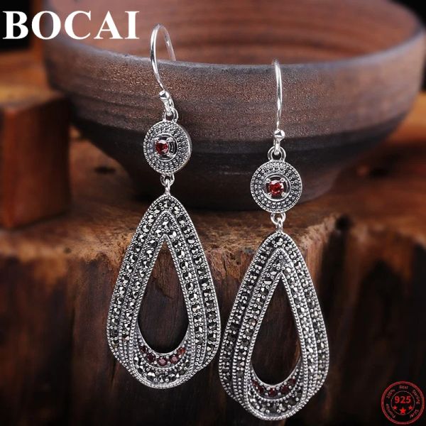 Boucles d'oreilles Bocai 100% S925 Boucles d'oreilles en argent sterling