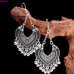 Boucles d'oreilles Bocai S925 Tassel à oreille en argent sterling