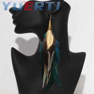 Boucles d'oreilles Boho Franged Feather Long Dream Catcher Drop Bringle Boucle d'oreilles Jielrys Fringe Boucles d'oreilles BIELLES VINTAGE BIELSEMENTS FEMMES DES FEMMES 230831