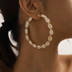 Boucles d'oreilles Boho Shell Boucles d'oreilles Bohemian Bohemian en acier inoxydable Perceau d'oreille pour femmes Bijoux Bijoux Cadeaux de mariage tendance 230831