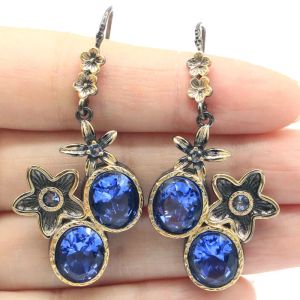 Oorbellen Koop 2 en krijg 1 gratis 55x25mm NeoGothic 13,6g Violet Tanzanite Roze Kunzite Vrouwen Cadeau Zwart Goud Zilver Oorbellen