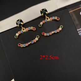 Pendientes encanto diseñador de aretes de aretes que nunca se desvanece de cobre pendientes de oro antiguos