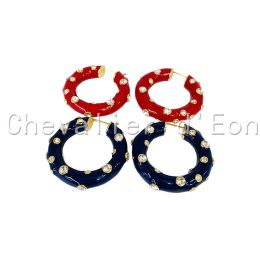 Boucles d'oreilles Chevalier d'Eon mode strass cristal cercle géométrique rond boucles d'oreilles pour femmes accessoires rétro bijoux de fête