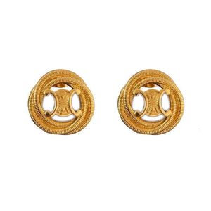 Boucles d'oreilles CLNE Designer De Luxe Mode Femmes Ligne Enroulement Goujons D'oreille Cool Style Personnalité Mode Boucles D'oreilles Premium Sense Plaqué Or Boucles D'oreilles