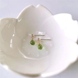 Oorbellen daimi gefacetteerd waterdruppel groen peridot oorbellen vrouwelijke echte edelstenen 14k goud gevulde groene edelsteen oorbellen aangepast