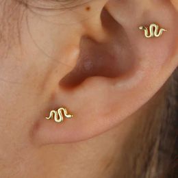 Boucles d'oreilles délicates gold plaqué petit animal étalon de boucle d'oreille fille deuxième trou multi-piercing mignon bel bijoux 230831