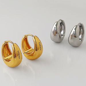 Boucles d'oreilles Designer pour Sterling Sier Hoop Stud Mode Or Couleur Femmes Fête Mariages Bijoux