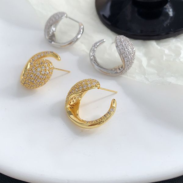 Boucles d'oreilles Designer pour femmes 24K plaqué or strass cristaux boucles d'oreilles zircone sétaire boucles d'oreilles personnalisé femme fête mariages