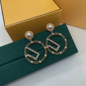 Oorbellen Designer Voor Vrouwen 925 Sterling Zilveren Parel Hoop Stud Mode Brief Met Geschenkdoos Vrouwen Feest Bruiloften Sieraden