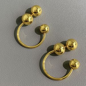 Boucles d'oreilles de styliste pour femmes, cerceau en cuivre, forme géométrique, mode couleur or, bijoux de fête de mariage