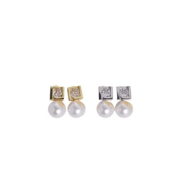 Pendientes Diseñador para mujer Pendiente de oro de perlas de lujo Joyería de aro de diamante Pendientes con dije de letra