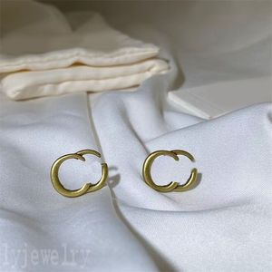 Oorbellen Designer voor vrouwen stud verguld goud luxe oorbellen roestvrij staal dubbele letter liefde bruiloft gouden kleur bungelende oorbellen sieraden orecchini ZB016 I4