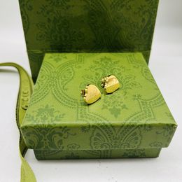 Oorbellen Designer Voor Vrouwen Titanium Roestvrij Staal Metaal Gouden Oorbellen Liefdesbrief Stud Mode Feest Bruiloften Sieraden Cadeau