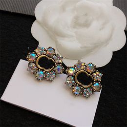 Boucles d'oreilles Designer Stud G double Earing Luxury Charm Women Diamond GGity bijoux Womam Pearl 43634