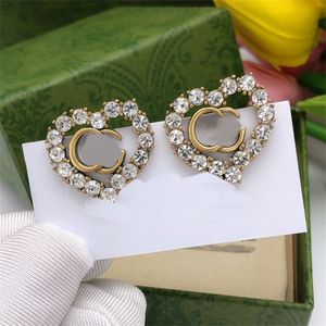 Boucles d'oreilles Designer Stud G double Earing Luxury Charm Women Diamond GGity bijoux Womam Pearl 453