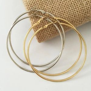 Oorbellen mode sieraden rond grote hoepel oorbellen voor vrouwelijke mannen accessoires oorring goud zilveren kleur 2.510 cm oorbel haken paar cadeau