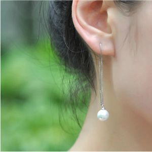 Boucles d'oreilles mode Zircon Personnalité Tempérament des boucles d'oreilles Perle Section