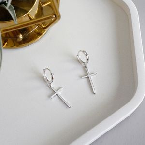 Oorbellen voor Vrouwen Flyleaf 925 Sterling Zilveren Kruis Dangle Nieuwe Trend Dame Mode-sieraden Pendient Mujer Moda