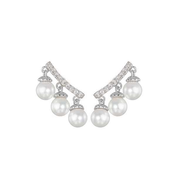 Boucles d'oreilles perles géométriques Industrie lourde Zirconium Boucles d'oreilles de zirconium dorées Boucles d'oreilles Inlid