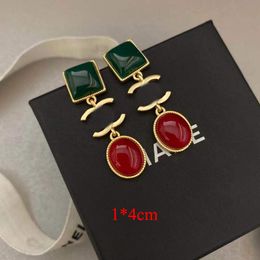 Boucles d'oreilles Charme haut de gamme Oreilleur Oreille d'oreille Stud Never FaDing Copper 925 Boucles d'oreilles en argent Fashion Womens Brand Lettre CSTAL RHINESTONE GEM STROP FEMANS