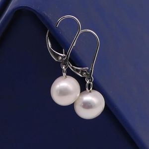 Pendientes HOOZZ.P Pendientes de Perlas Reales para Mujer, Aros con Palanca de Plata de Ley 925, Se Pueden Usar para Fiestas, Oficinas, Bodas y Negocios