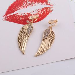 Boucles d'oreilles Jiofree Fashion Angel Righestone Wings Clip on Earring No Perced for Women Warm Boucles d'oreilles Boucles d'oreilles