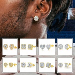 Oorbellen heren oorbellen stud diamant vrouwen designer earing hiphop zilver gouden oorbellen voor mannen luxe Q6Uw #