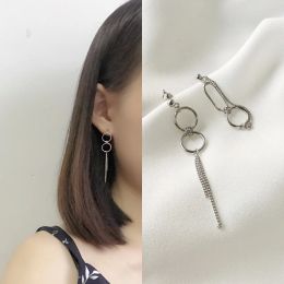 Pendientes Mini Plata de Ley 925, diseño asimétrico, pendientes circulares para mujer, pendientes de plata 925, dijes de joyería, todos combinados