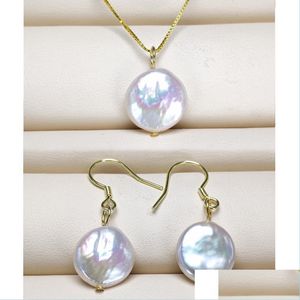 Boucles d'oreilles collier baroque perle boucles d'oreilles collier pour femmes S925 Sier pendentif fait à la main ensembles de bijoux de mode livraison directe 2021 Yydh Dhovh
