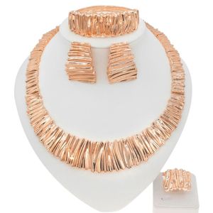 Oorbellen Ketting Brazilië Rose Gold Jewelry Set Exquisite Ladies Fashion Gift