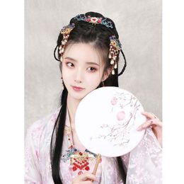 Collier de boucles d'oreilles chinois Hanfu Cheongsam Antiquité accessoires Couronne Couronne Clip Clit Ner