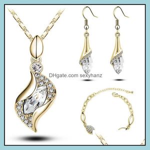 Pendientes, collar, conjuntos de joyería, conjunto de pendientes colgantes de perlas de cristal, cadena de moda coreana, 12 uds, entrega directa de venta 2021 Zp6Ch