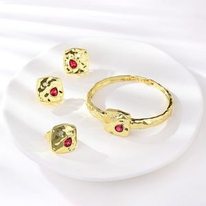 Boucles d'oreilles collier Viennois Dubai or bijoux ensembles luxe goutte d'eau cristal strass carré anneaux bracelet bijoux fantaisie