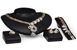 Collier de boucles d'oreilles entier 2021 Exquis Dubaï Jewelry Set Luxury Gold Couleur Big Nigerian Wedding African Beads Costume Design6199287