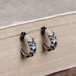 Oorbellen Nieuwe collectie Mens Cool Antiek 925 Sterling Zilver Eagle Claw Stud Earring Allergievrije mode-sieraden Beste cadeau voor vrienden