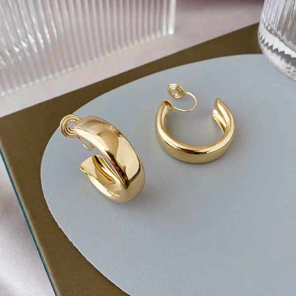 Boucles d'oreilles nouveaux style vintage golden minimaliste C