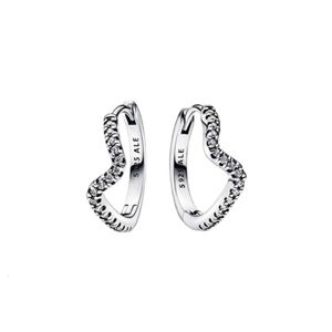 Ohrringe Pandorara Designer Luxus Mode Frauen Glänzende Welle Ohrring 925 Silber Mädchen Minimalistisches Design Süßer und fortschrittlicher Stil