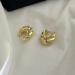 Oorbellen ponykiss real 925 sterling zilveren ronde schroef 18k gouden hoepel oorbellen voor vrouwen feest klassieke fijne sieraden minimalistische accessoires