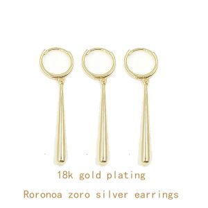 Oorbellen roronoa zoro oorbel voor roronoa zoro cosplay earring dagelijkse slijtage anime fans cadeau 925 zilveren oorrang