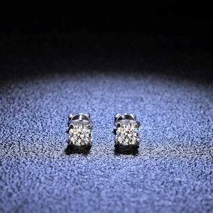 Oorbellen S925 Sier voor dames koe head earstuds elegante en eenvoudige stijl mosonite cadeau oor sieraden live uitzending